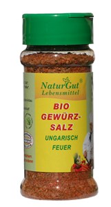 Bild von Ungarisch Feuer Gewürzsalz, Streuer, 80 g, NaturGut